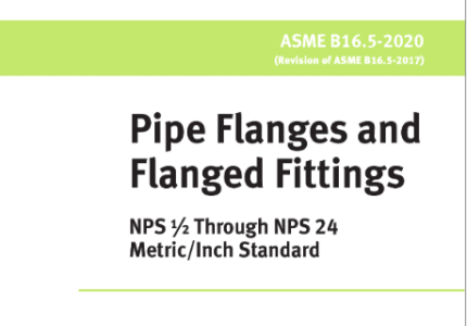 ASME B16.5-2020 (管法兰与法兰管件）