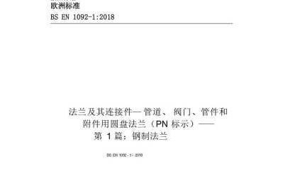 BS EN 1092-1 2018(中文版)